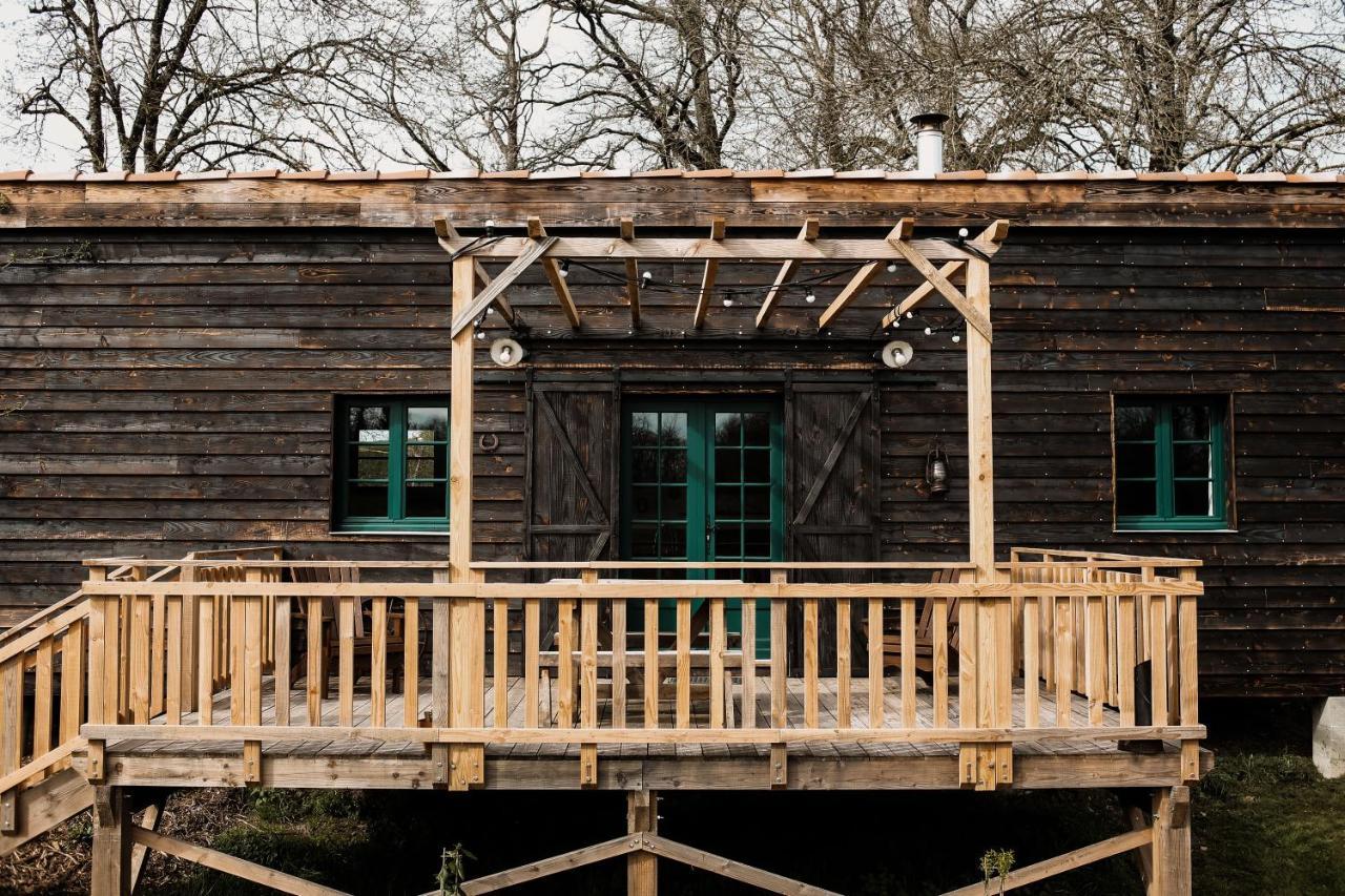 La Ferme Du Pont De Maumy, Cabane Au Bord De L'Etang Et Bain Nordique Busserolles Εξωτερικό φωτογραφία
