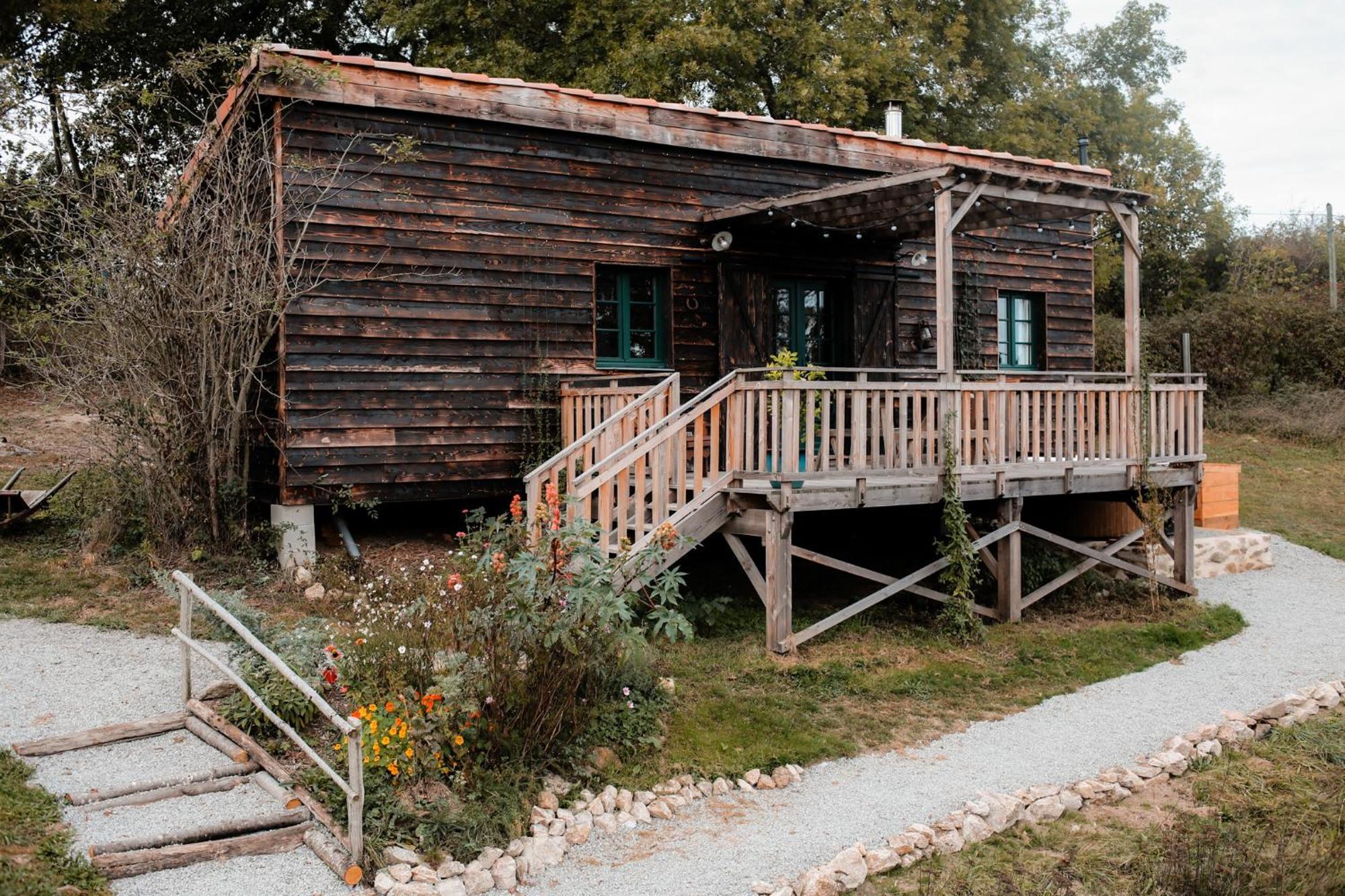 La Ferme Du Pont De Maumy, Cabane Au Bord De L'Etang Et Bain Nordique Busserolles Εξωτερικό φωτογραφία